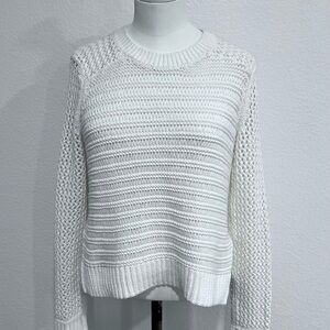 rag & bone White Textured Knit Sweater